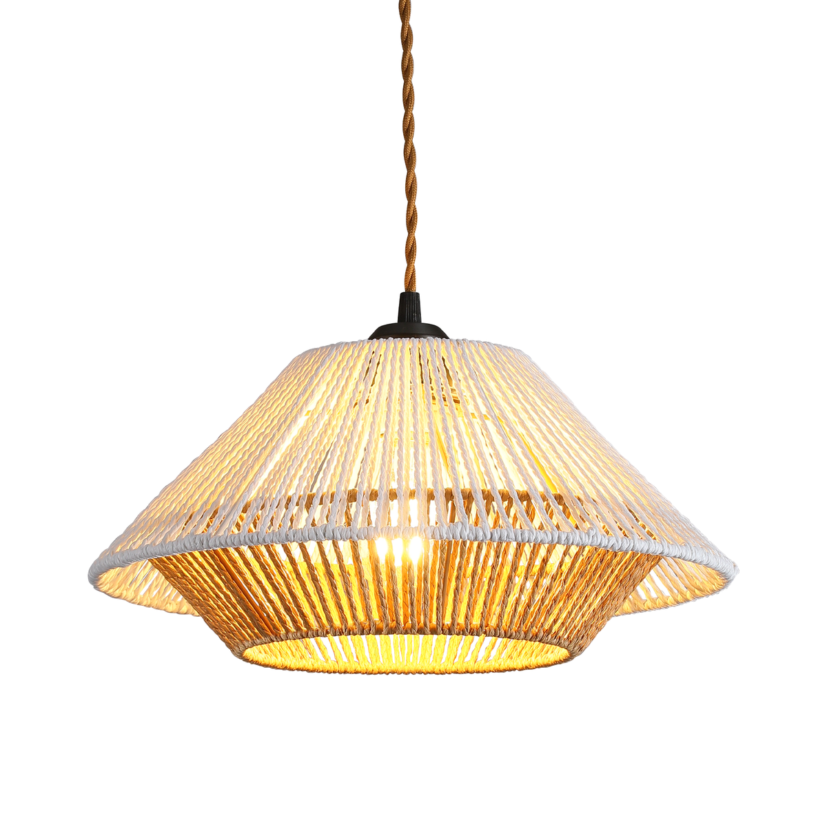 Plug-in Rattan Pendant Light