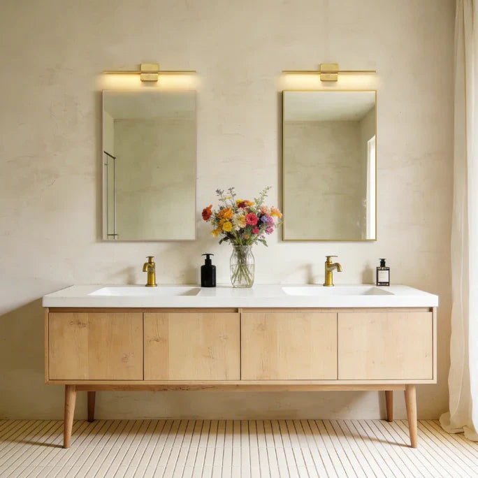 Gold Mirrored Wall Lamp