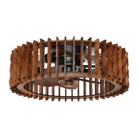 20" Flush Mount Ceiling Fan with Light