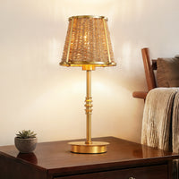 18" Modern Rattan Table Lamp (Dimmable)