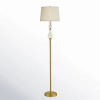 66'' Rustic-Pastoral & Mid-Century Modern Tall Ceramic Floor Lamp