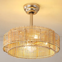19" Indoor Gold Ceiling Fan (with Light and Remote Control)