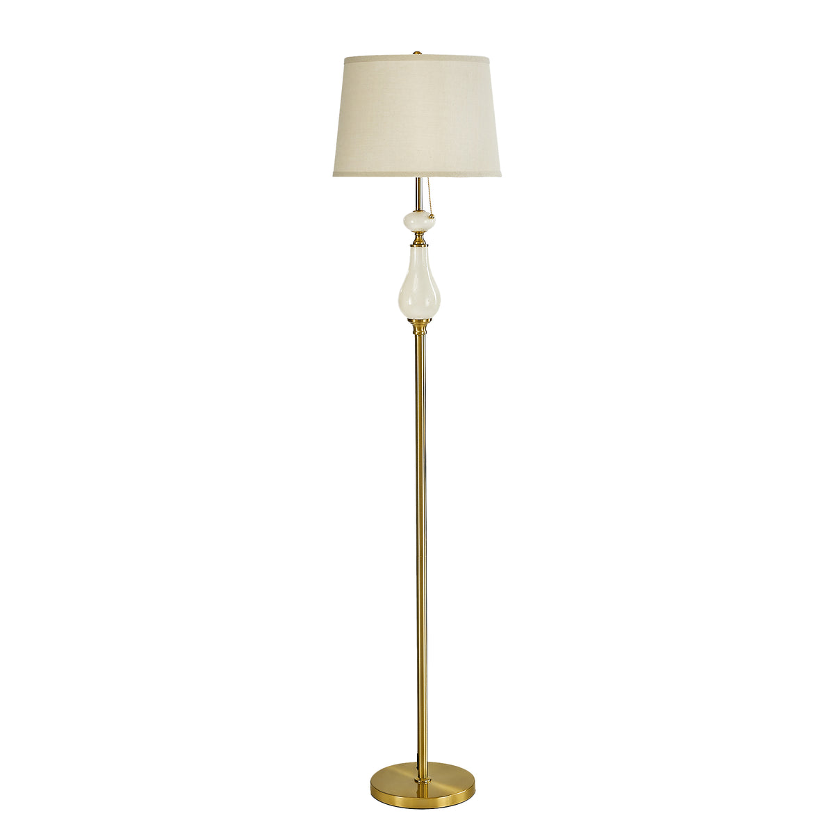 Ceramic Floor Lamp with Linen Shade