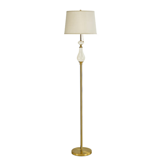 Ceramic Floor Lamp with Linen Shade