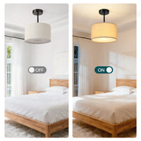 60-Watt Cylindrical Fabric Pendant Light