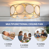 19.7'' Modern Minimalist Ceiling Fan with Light