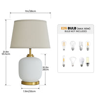 23'' Vintage Bohemian-Style Ceramic Table Lamp