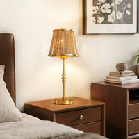 18" Modern Rattan Table Lamp (Dimmable)