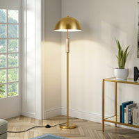 Dual Head Floor Lamp with Dome Shades