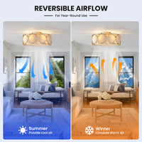 19.7'' Modern Minimalist Ceiling Fan with Light