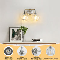 Nickel Finish 2-Light