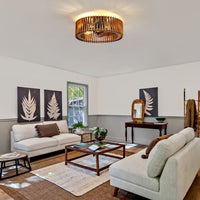 20" Flush Mount Ceiling Fan with Light