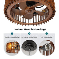 20" Flush Mount Ceiling Fan with Light