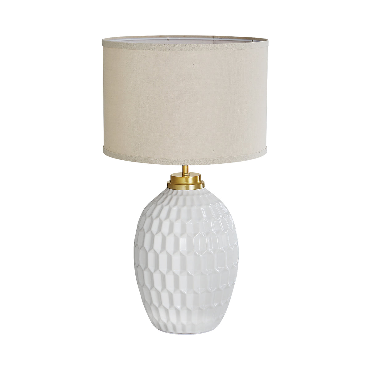 Modern Ceramic Table Lamp with Linen Shade