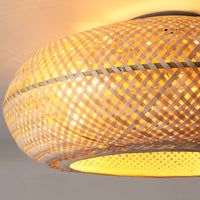 Rattan Caged Ceiling Fan Light