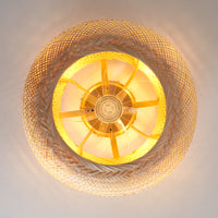 Rattan Caged Ceiling Fan Light