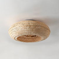 Rattan Caged Ceiling Fan Light