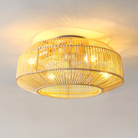 Woven Cage Ceiling Fan Light