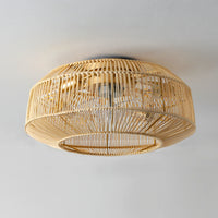 Woven Cage Ceiling Fan Light
