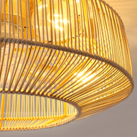 Woven Cage Ceiling Fan Light