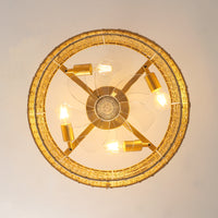 Framed Woven Ceiling Fan Light
