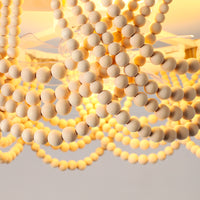 Wood Bead Ceiling Fan Light