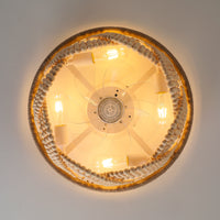 Wood Bead Ceiling Fan Light