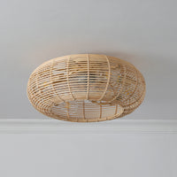 Handwoven Rattan Ceiling Fan Light