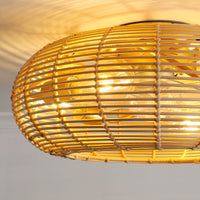 Handwoven Rattan Ceiling Fan Light
