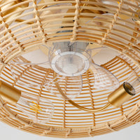 Handwoven Rattan Ceiling Fan Light