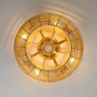 Handwoven Rattan Ceiling Fan Light