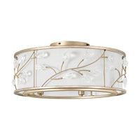 Crystal Floral Ceiling Fan with Light