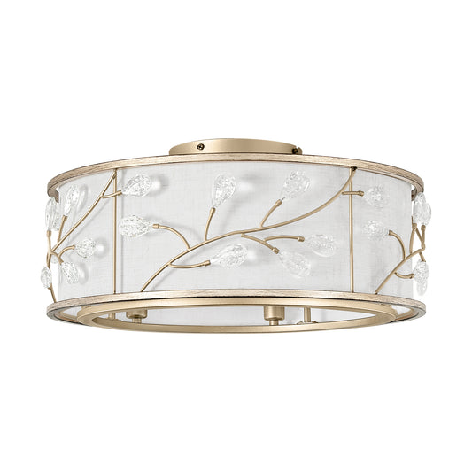 Crystal Floral Ceiling Fan with Light