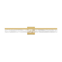 Slim Crackled Glass LED Vanity Light Bar