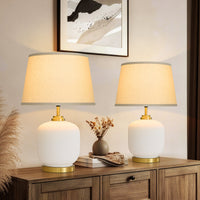 23'' Vintage Bohemian-Style Ceramic Table Lamp