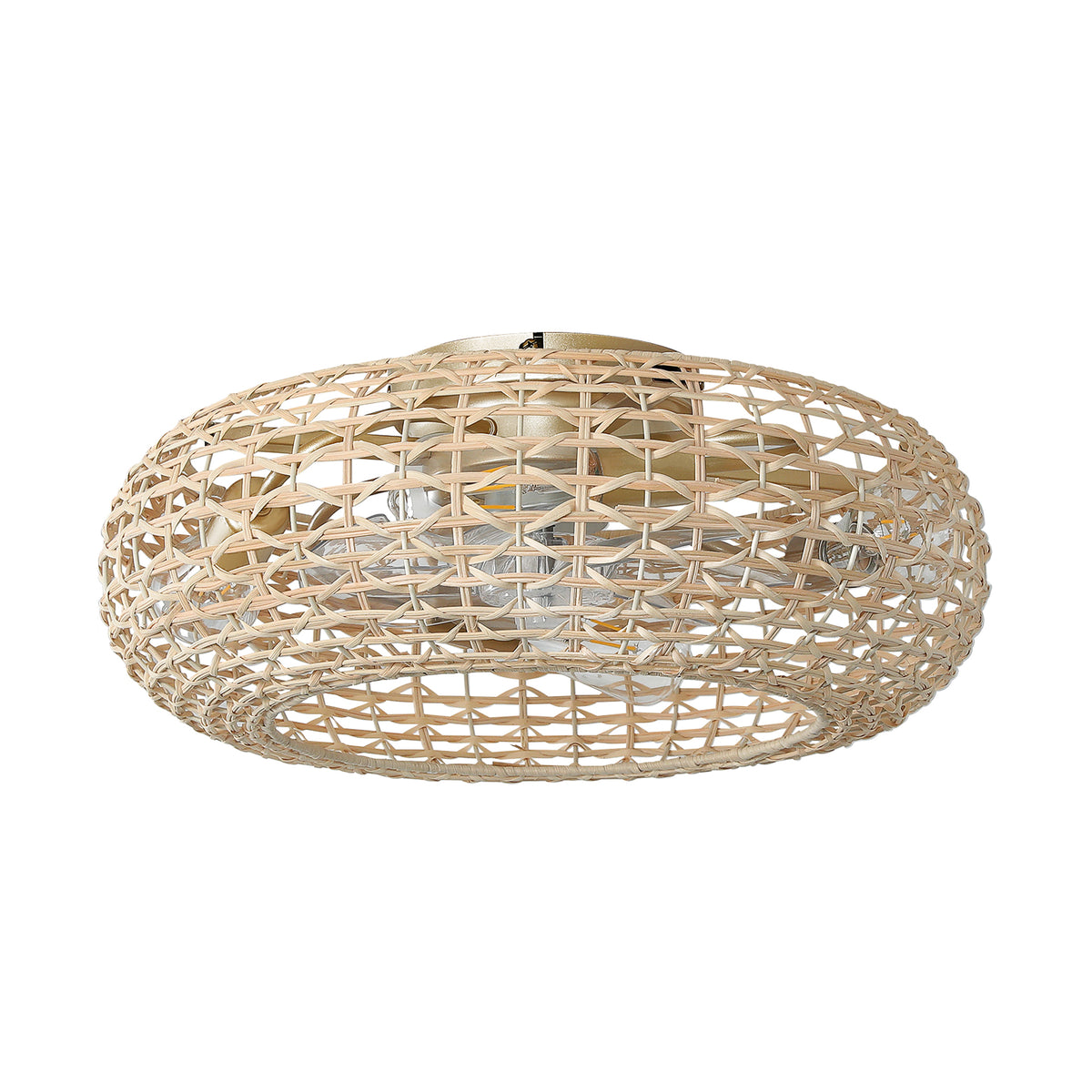 Rattan Ceiling Fan with Light
