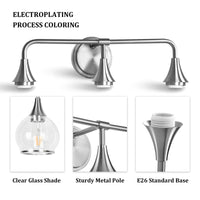 Nickel Finish 3-Light