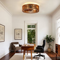 20" Flush Mount Ceiling Fan with Light