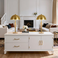 23" Gold Modern Two-Light Table Lamp
