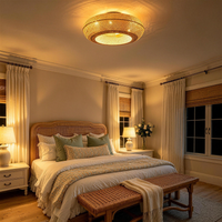 Rattan Caged Ceiling Fan Light