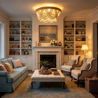 Wood Bead Ceiling Fan Light