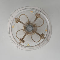 20" Indoor White Bohemian-Style Caged, Tiered Rattan Ceiling Fan with Light