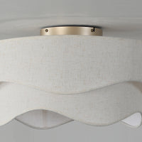 20" Indoor White Bohemian-Style Caged, Tiered Rattan Ceiling Fan with Light