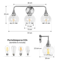 Nickel Finish 3-Light